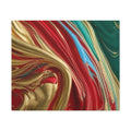 Abstract Swirl – Gold, Red, Blue, and Green Gallery Wrapped Canvas