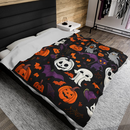 Spooky Velveteen Plush Blanket