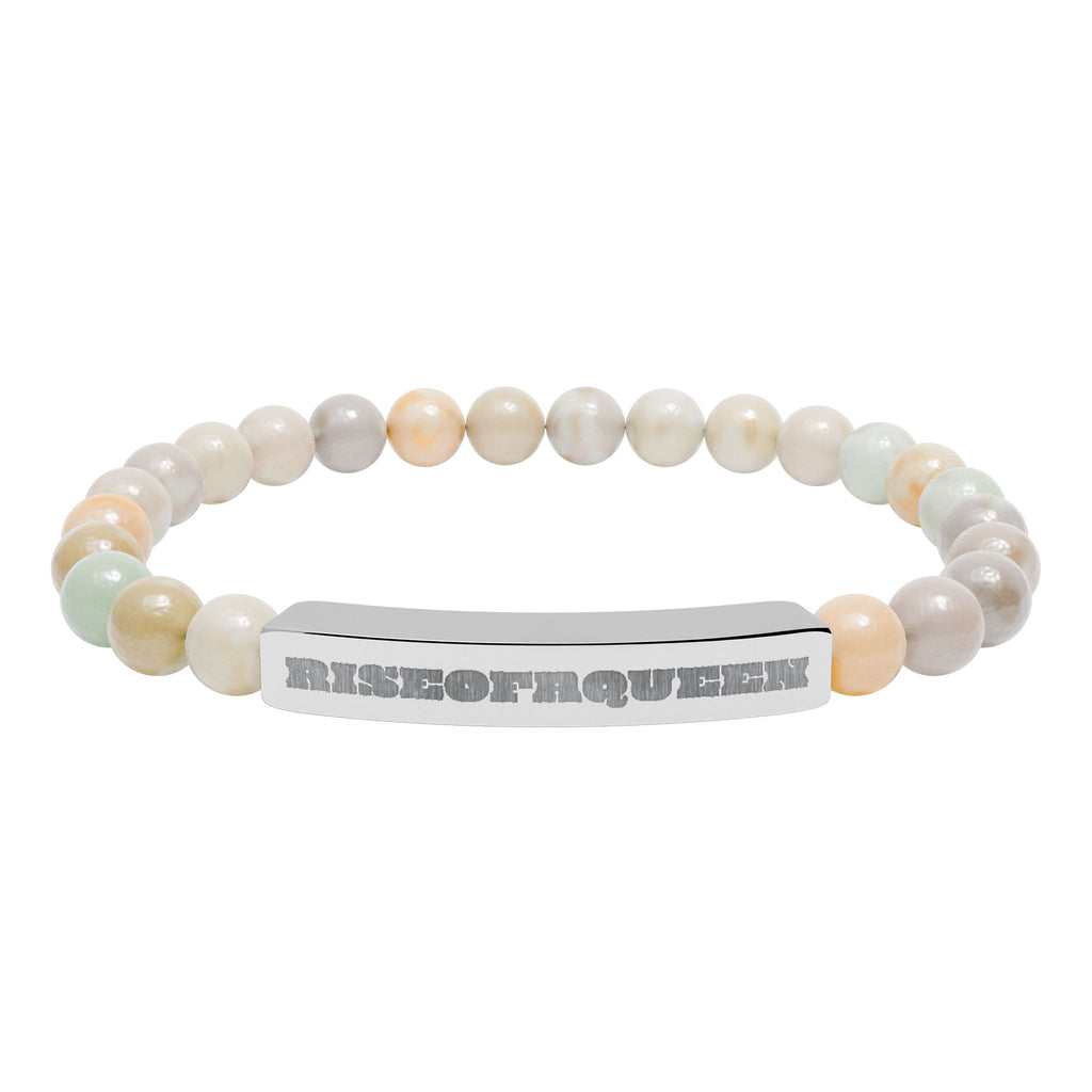 Engraved Natural Stone Bracelet