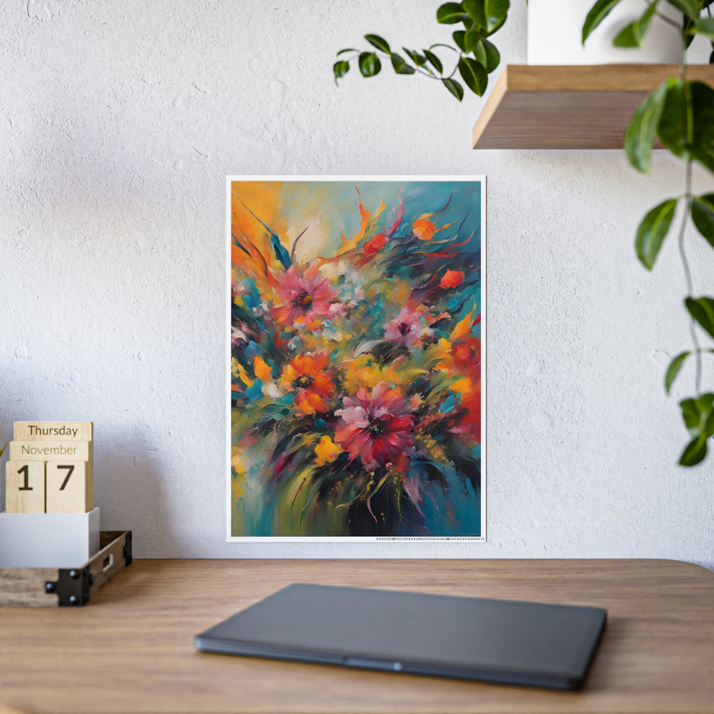 Abstract Flowers by Rise Gloss Posters