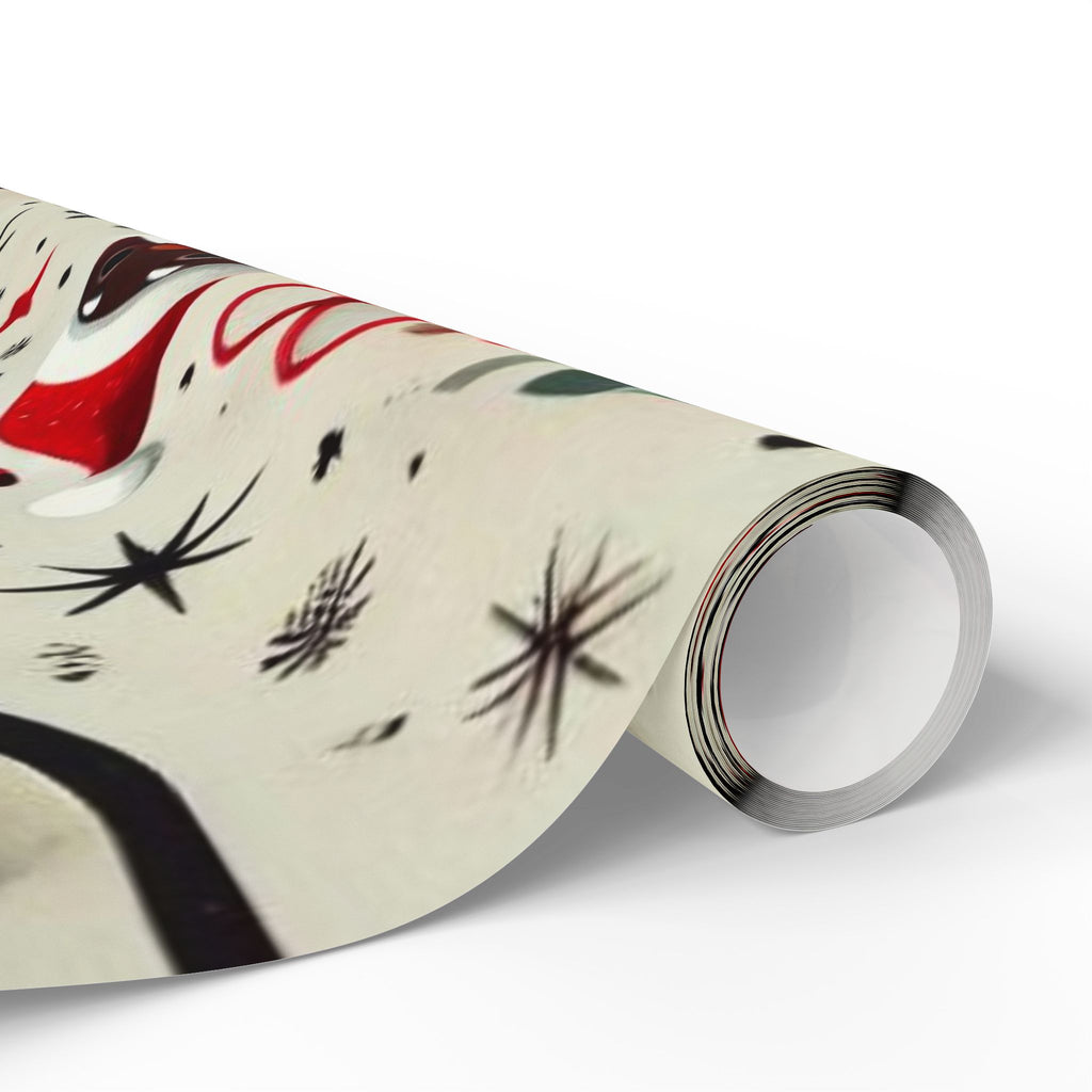 Black Santa Wrapping Paper
