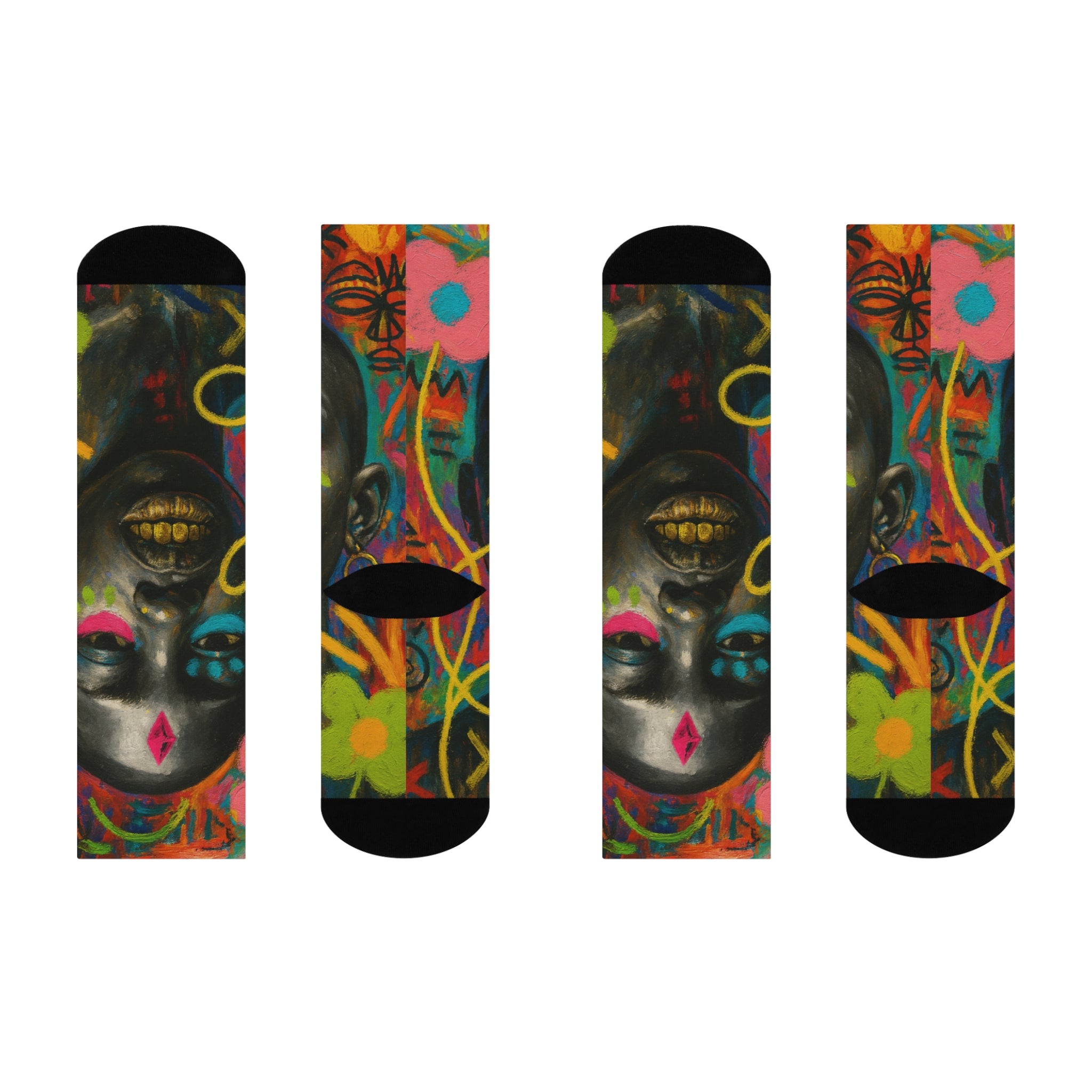Afrostreet Art Crew Socks