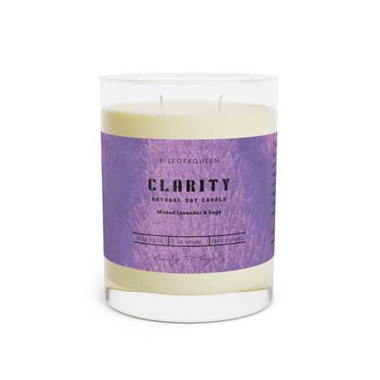 Clarity Natural Soy Candle - Minted Lavender & Sage, 11oz Glass