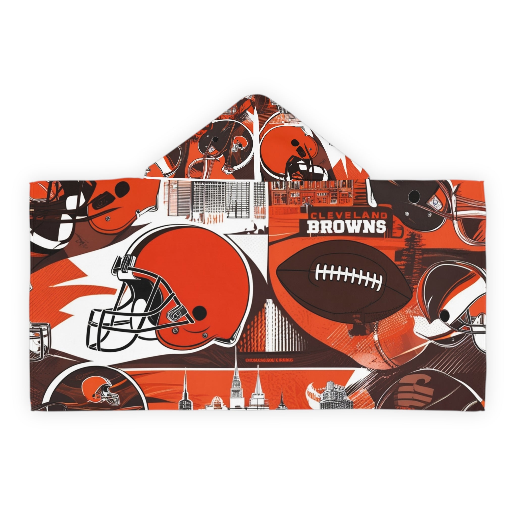Cleveland Browns Youth Hooded Towel - Cozy Sports Bath Wrap for Young Fans