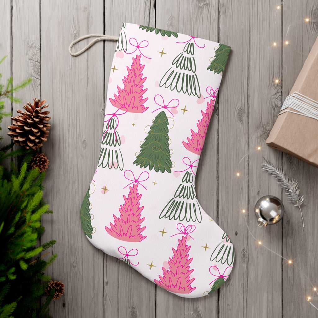 Christmas Tree Santa Stocking