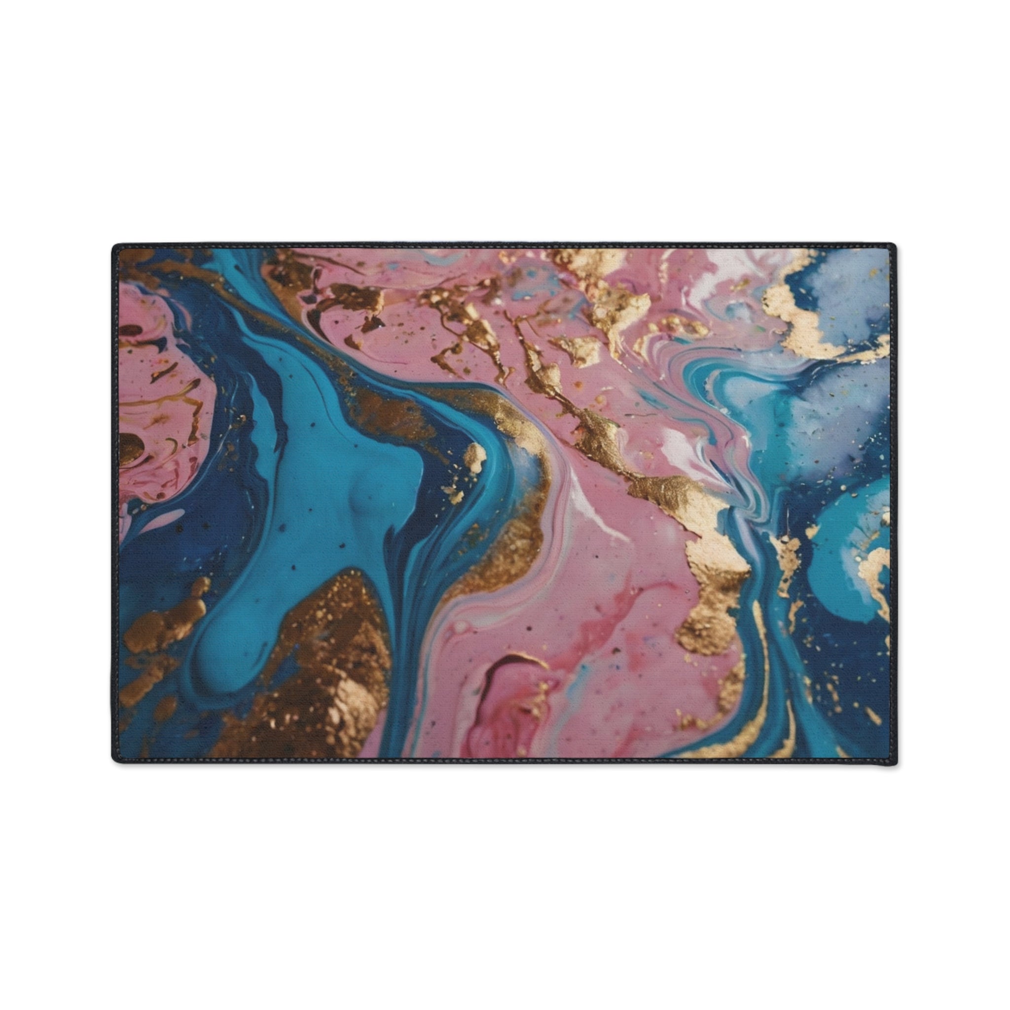 Elegant Abstract Heavy Duty Floor Mat – Non-Slip Decorative Area Rug for Home & Office