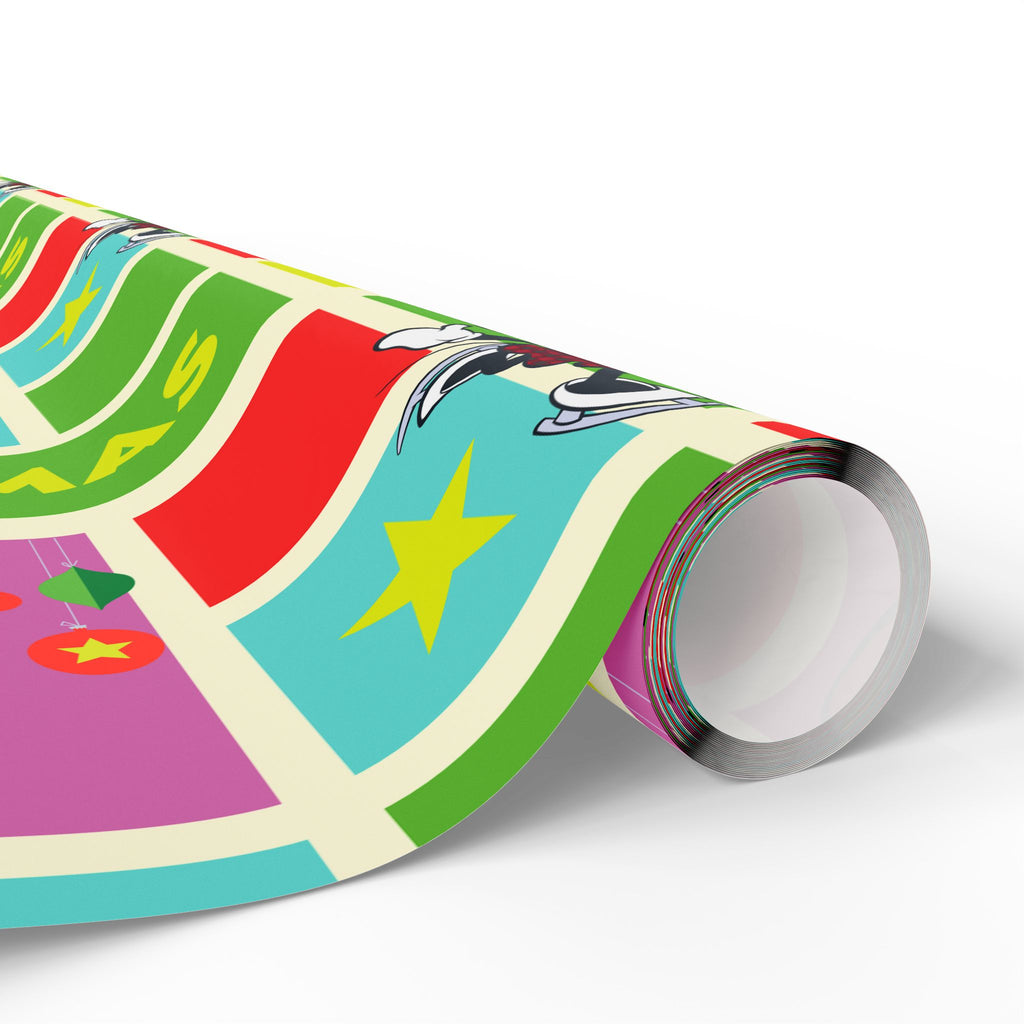 Christmas Patchwork Wrapping Paper — Merry XMAS Gift Wrap Roll