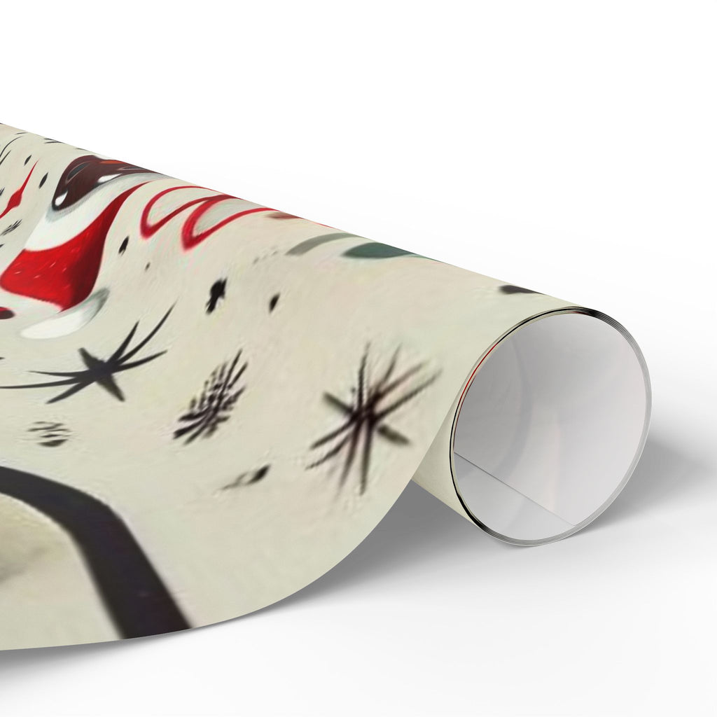 Black Santa Wrapping Paper