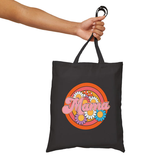 Groovy Mama Cotton Canvas Tote Bag