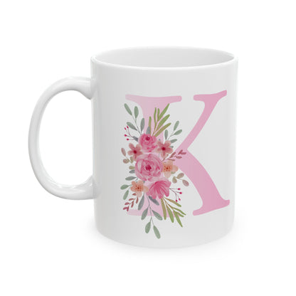 Personalized Floral Ceramic Mug - Perfect Gift for Mom, Sister, or Friends