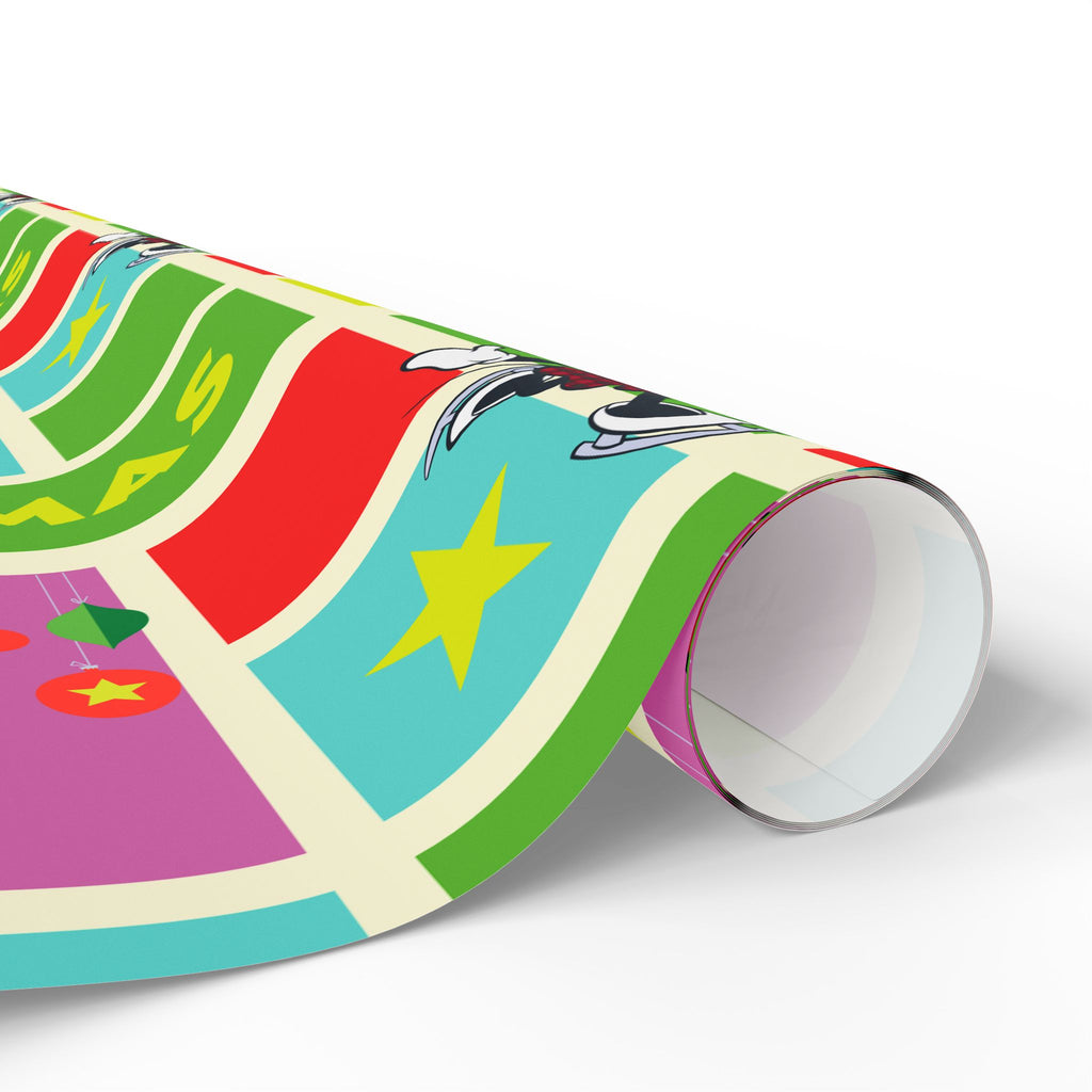 Christmas Patchwork Wrapping Paper — Merry XMAS Gift Wrap Roll