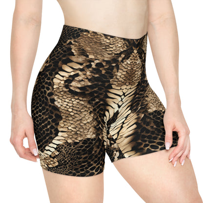 Snake Print Biker Shorts