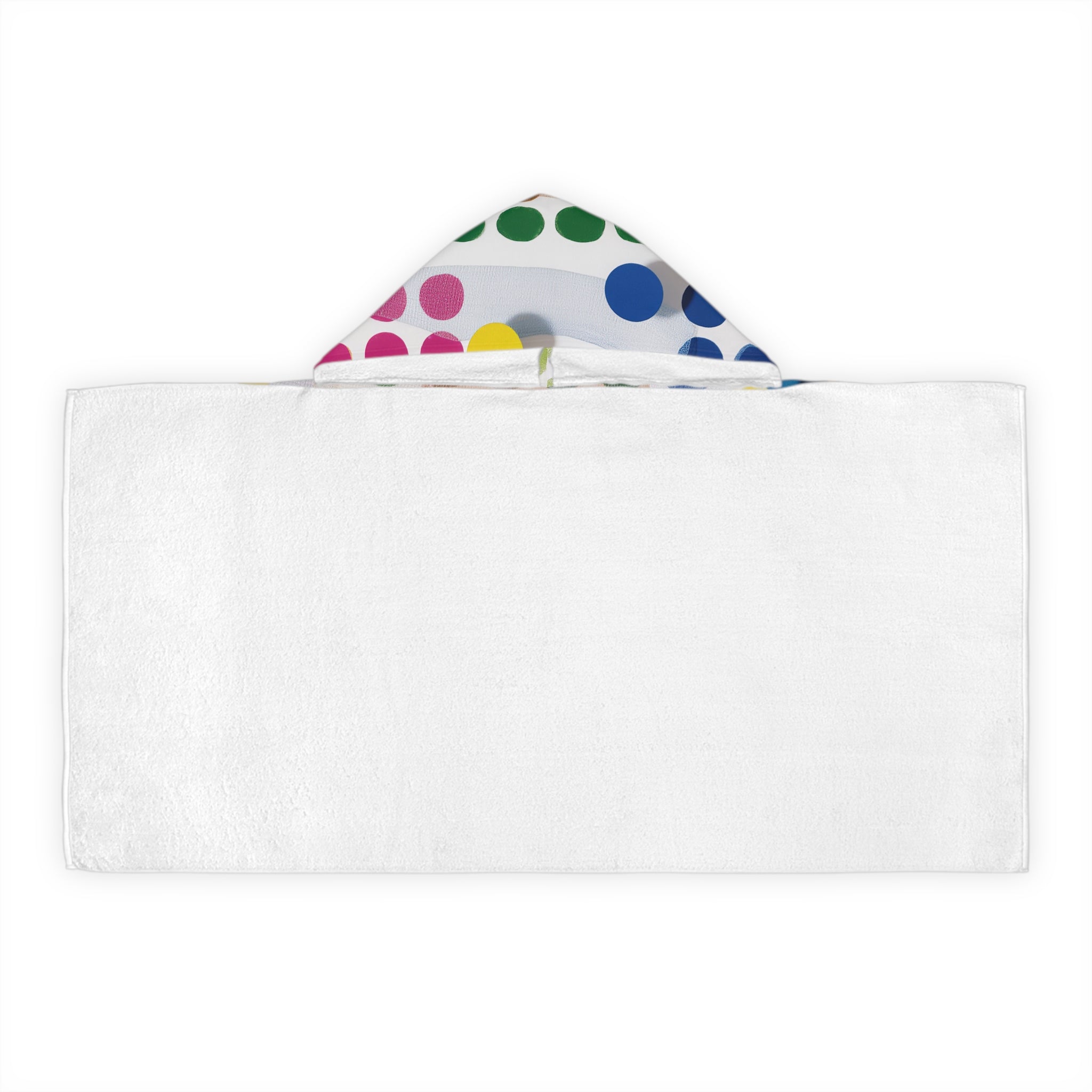 Colorful Dot Pattern Youth Hooded Towel