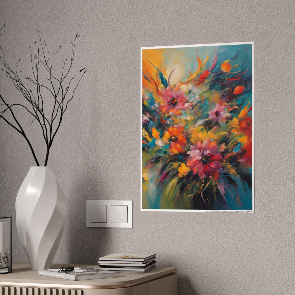 Abstract Flowers by Rise Gloss Posters