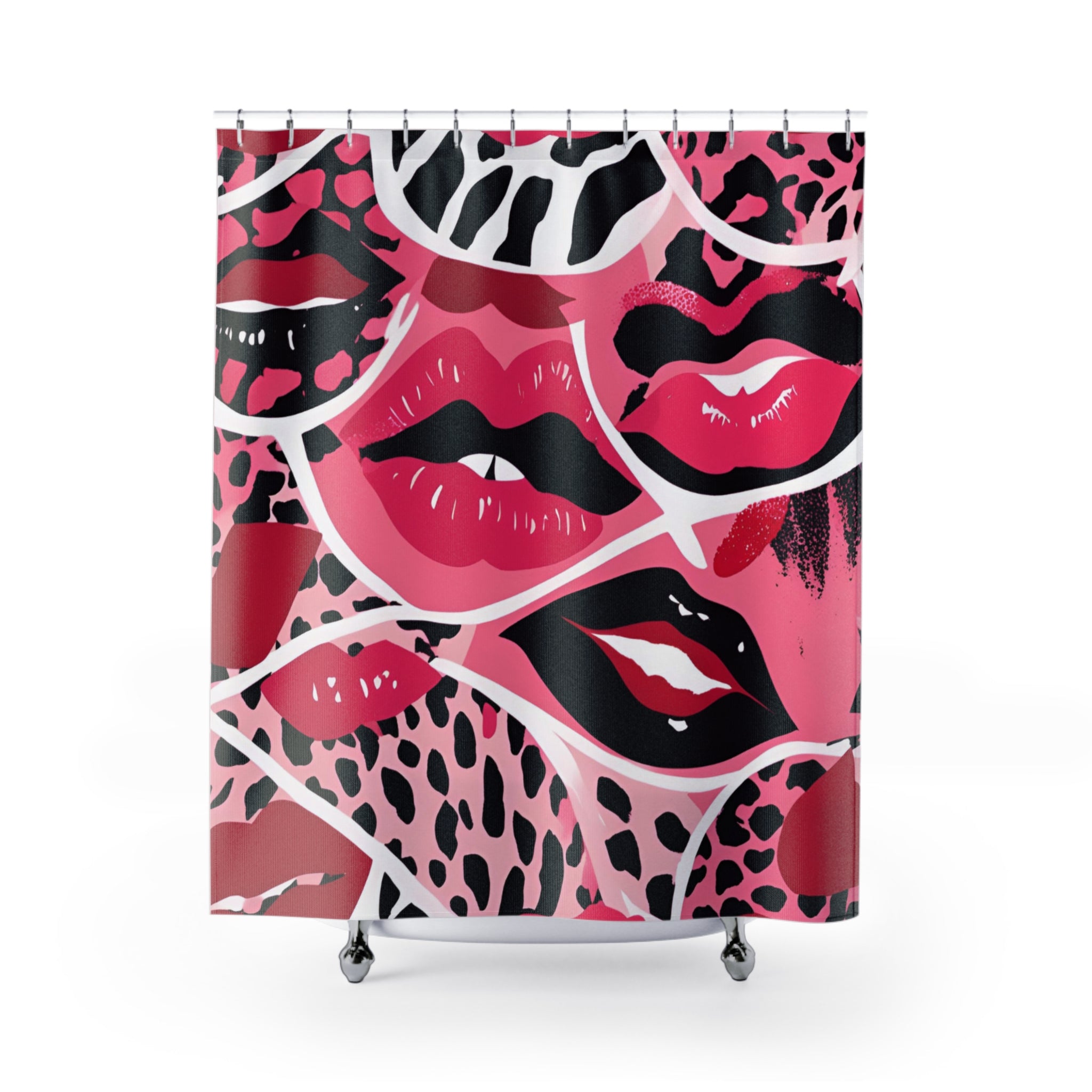 Bold Lips Shower Curtain - Stylish Bathroom Décor for Trendy Spaces