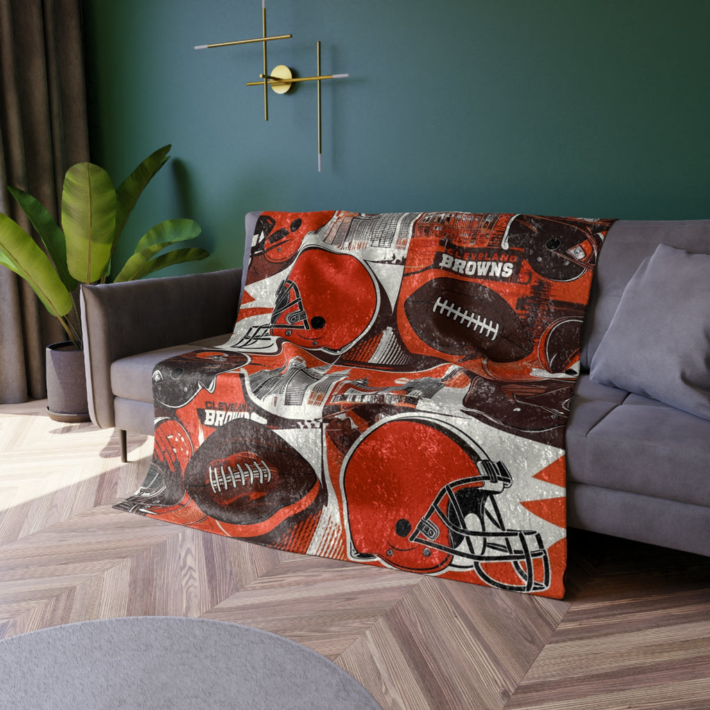 Cleveland Browns Crushed Velvet Blanket