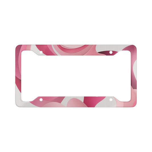 Pink Abstract Design License Plate Frame