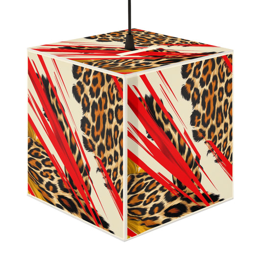 Wild Luxe Leopard Print Light Cube Lamp - Modern Home Decor