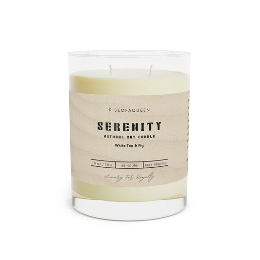 Serenity Natural Soy Candle - Minted Lavender & Sage, 11oz Glass