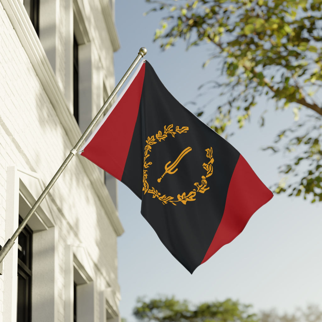 Black American Flag — Black & Red Laurel Crest Design