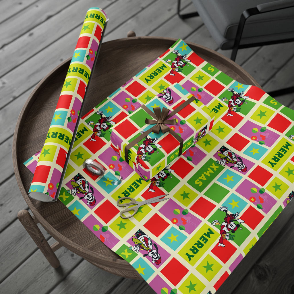 Christmas Patchwork Wrapping Paper — Merry XMAS Gift Wrap Roll