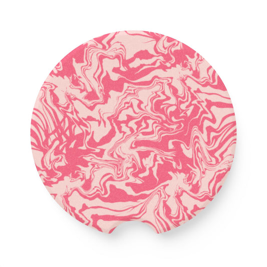 Pink Marble Soapstone Car Coaster