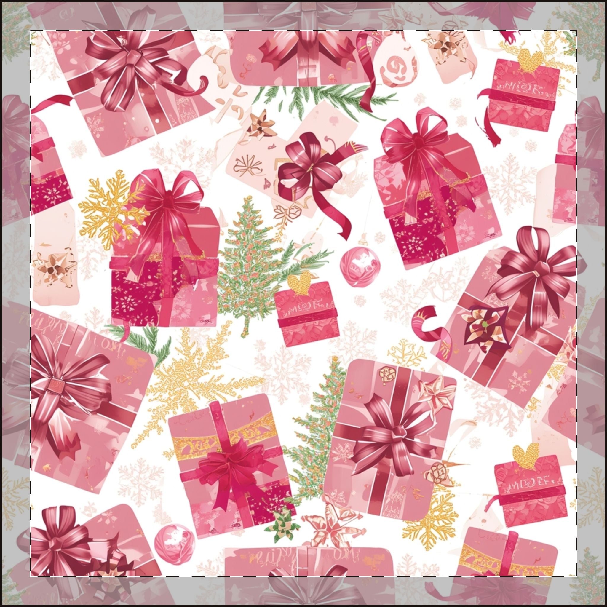 Gift Pattern Mini Plush Keychain