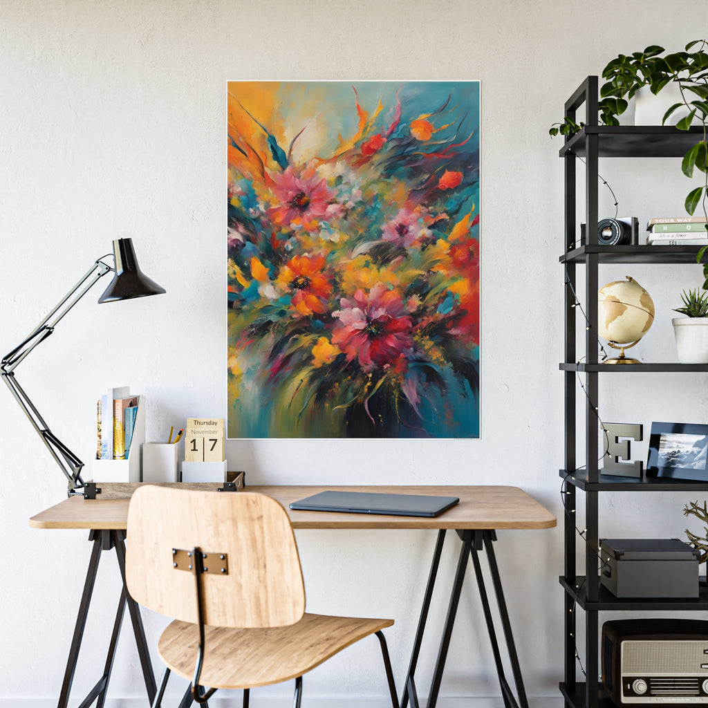 Abstract Flowers by Rise Gloss Posters